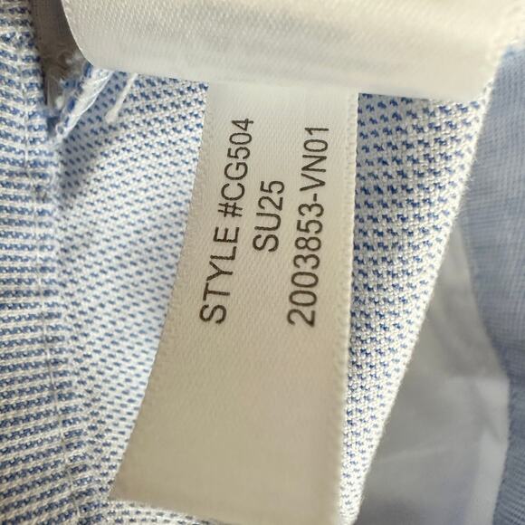 J.Crew Petite Striped High Rise Wide Leg Cropped Pant Blue White US 27 P NWT - Picture 13 of 13